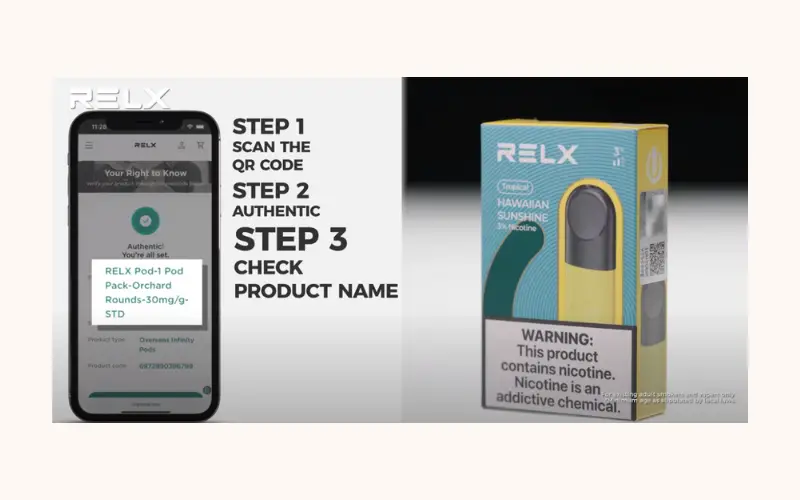 How To Know If RELX Pod Is Fake: Using The RELX Verify Feature(3)