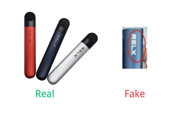 RELX Infinity fake vs real identify the appearance of the device